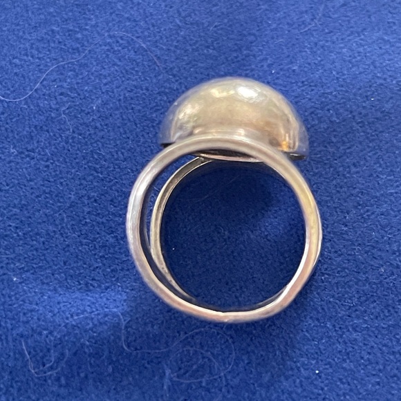 Modernist, Silver Dome ring, Size 5.5 - Picture 7 of 11